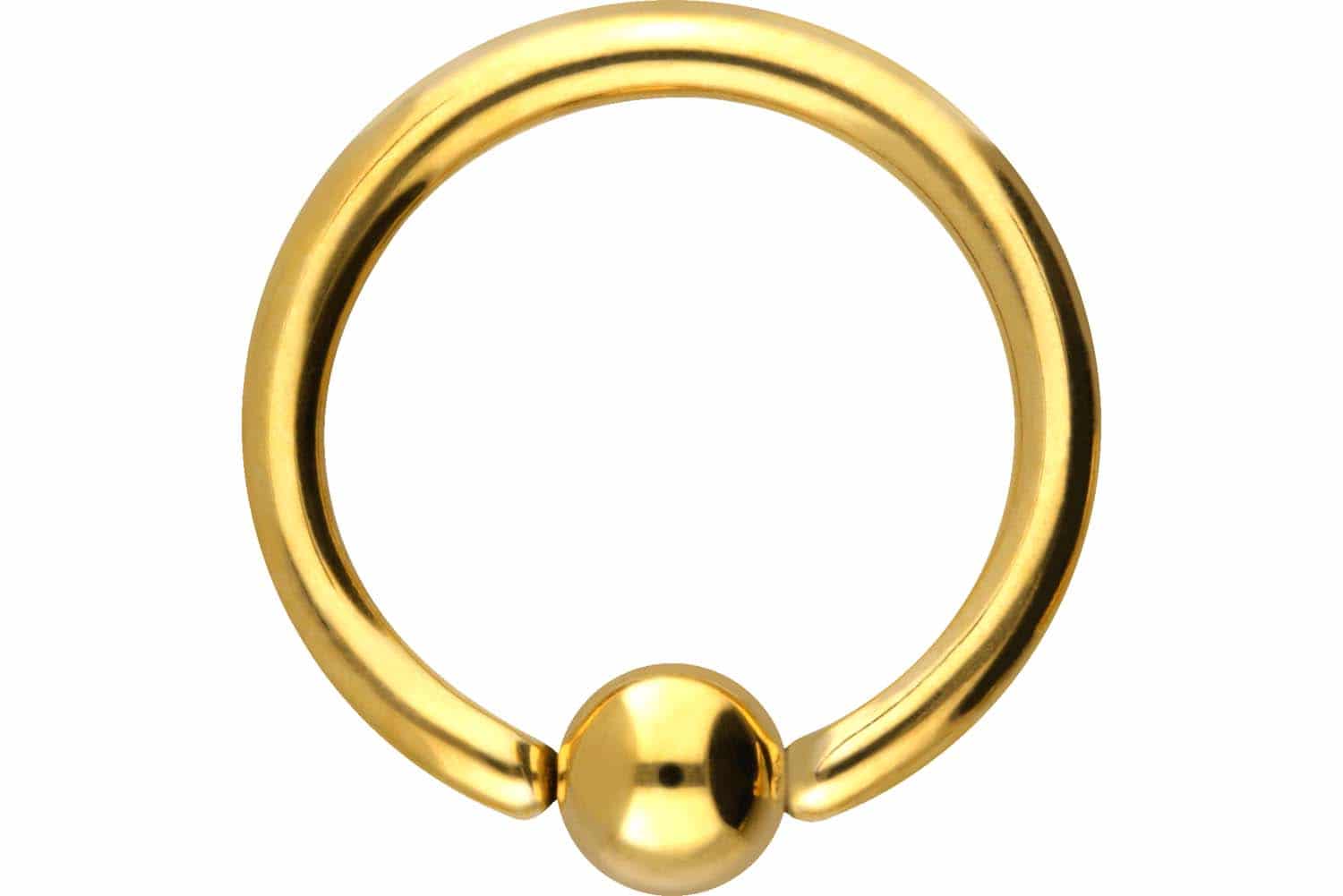 Titanium ball closure ring