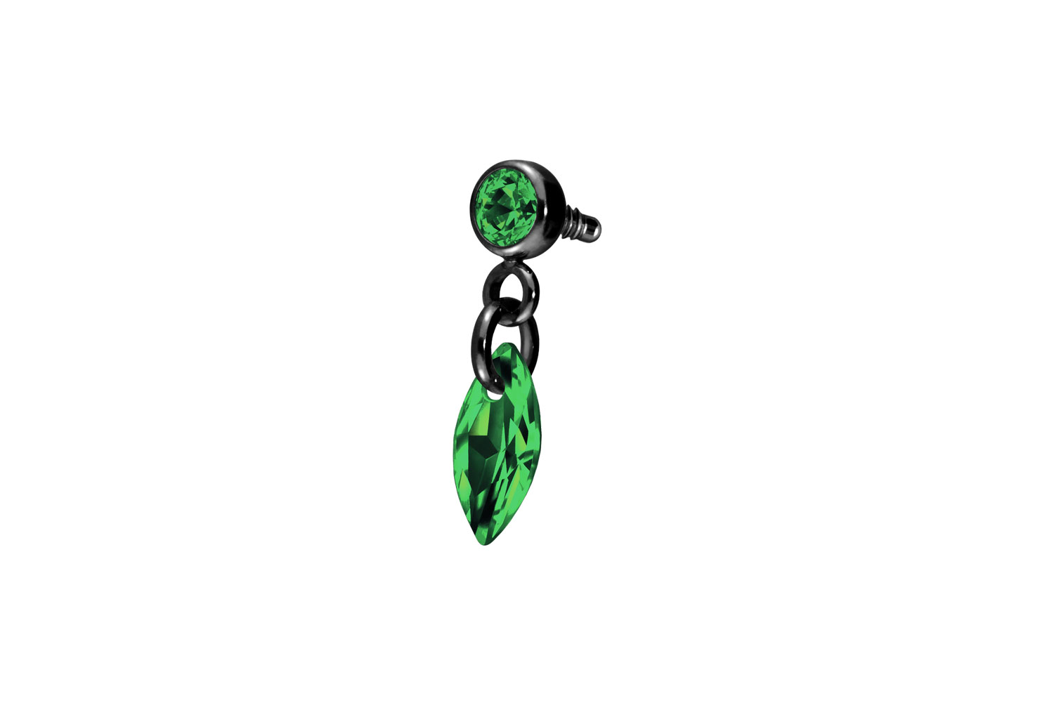 Titanium screw-in attachment with external thread CRYSTAL OVAL