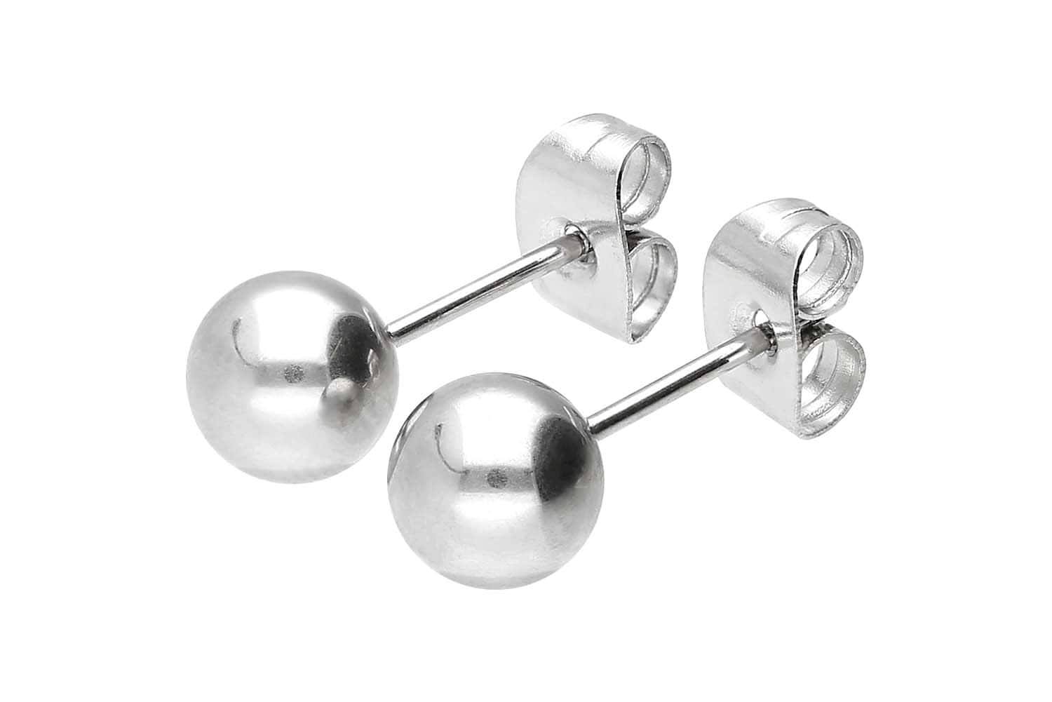 Surgical steel ear studs - highly polished