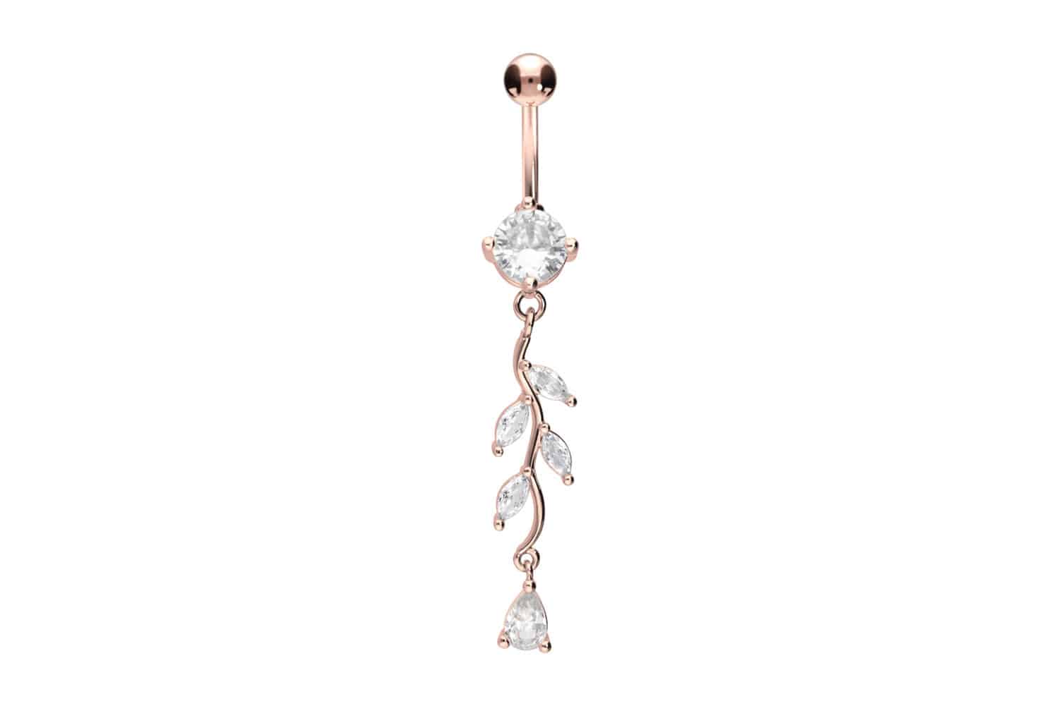 Surgical steel bananabell CRYSTAL TENDRIL