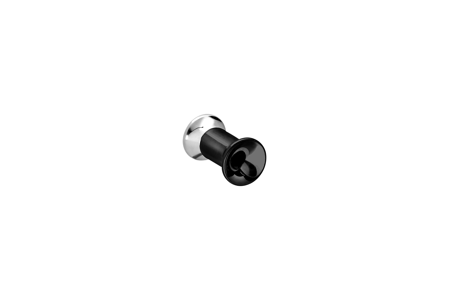 Surgical steel double flared tunnel black BICOLOR ++SALE++