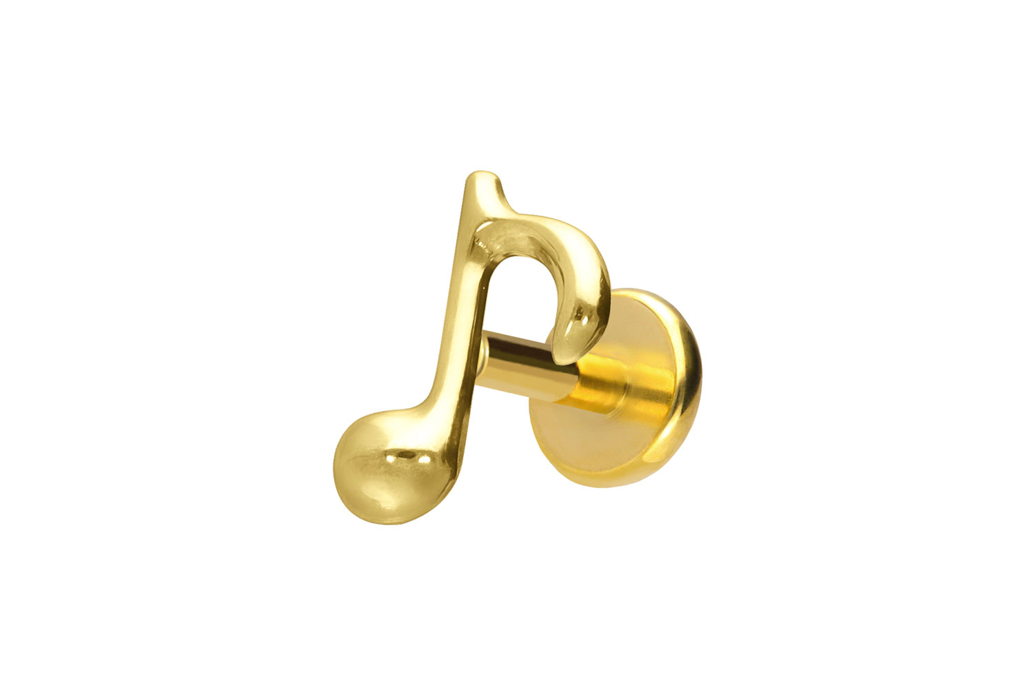Titanium labret with push fit EIGHTH NOTE