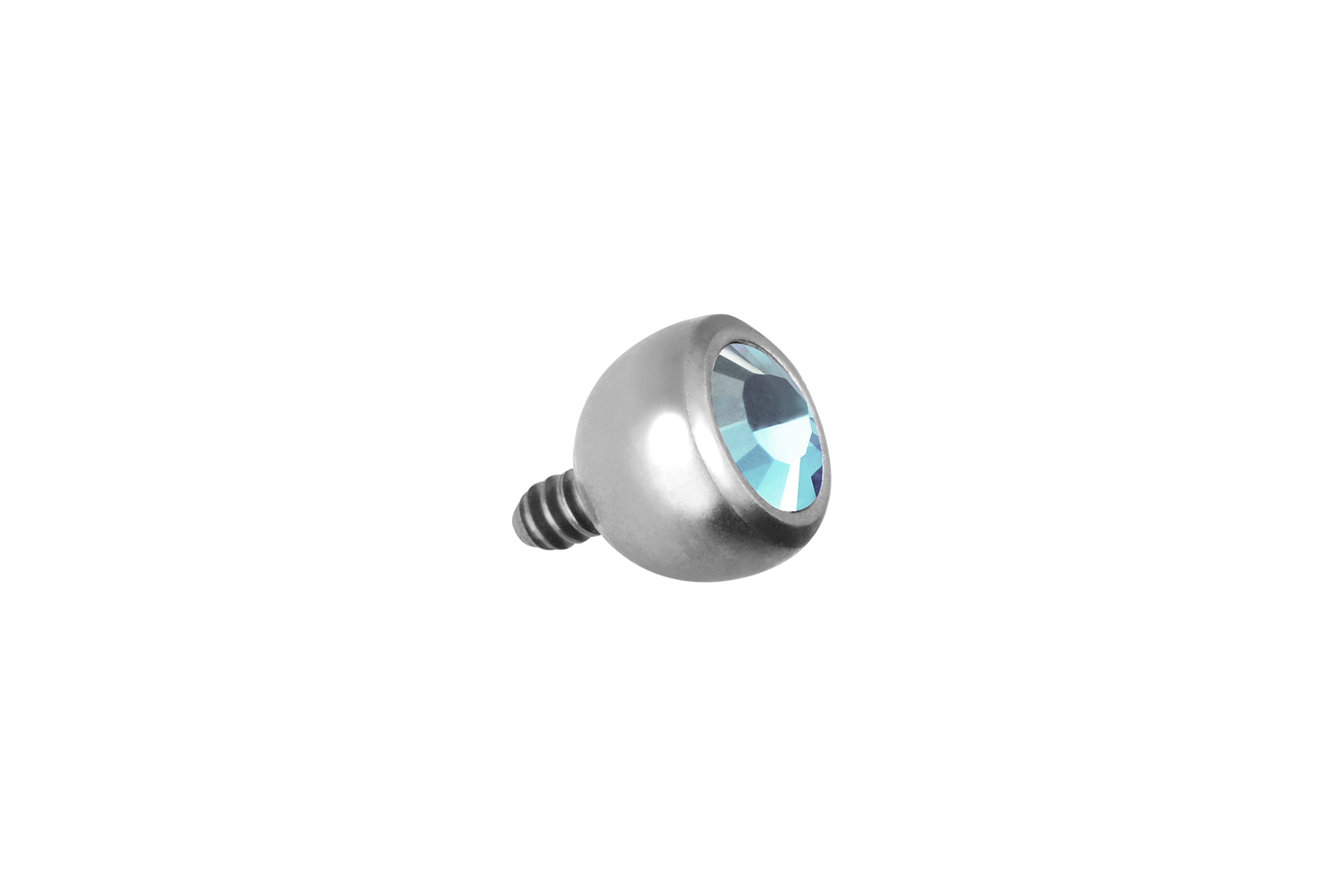 Titanium screw-in ball with external thread CRYSTAL ++SALE++