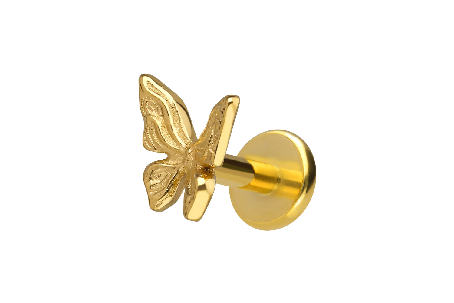 Titanium labret with internal thread BUTTERFLY