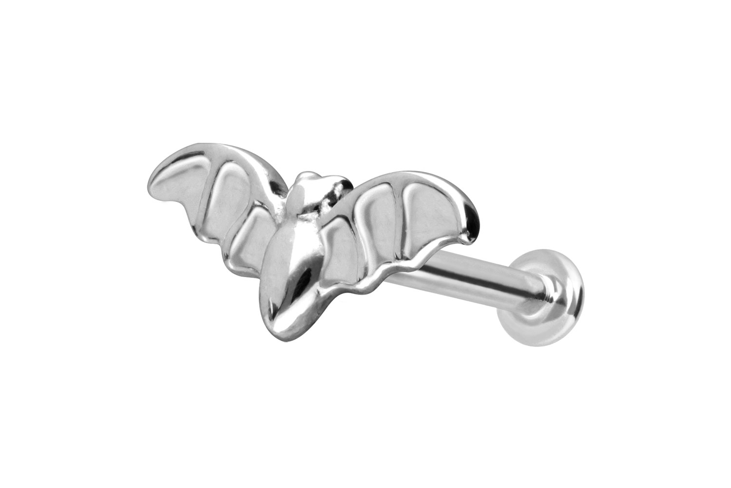 PIERCINGLINE Piercing Stecker 14 Karat Gold Labret mit Push Fit FLEDERMAUS - Bild 23 von 35