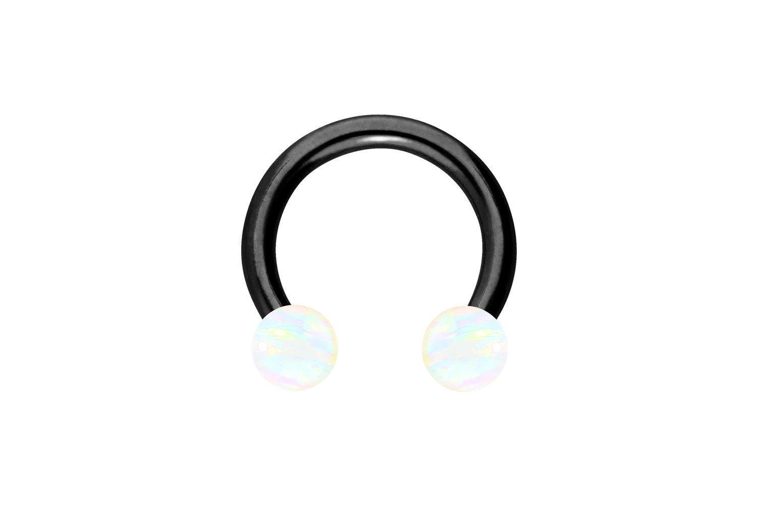 Surgical steel circular barbell SYNTHETIC OPALS