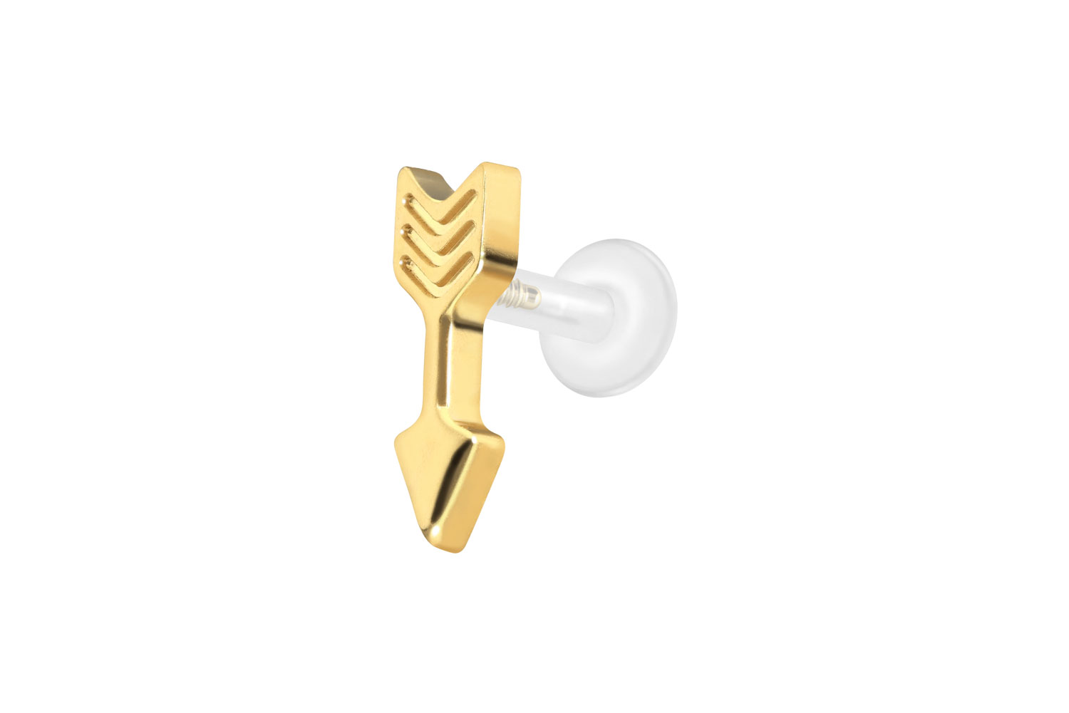 PTFE labret with internal thread + titanium attachment ARROW