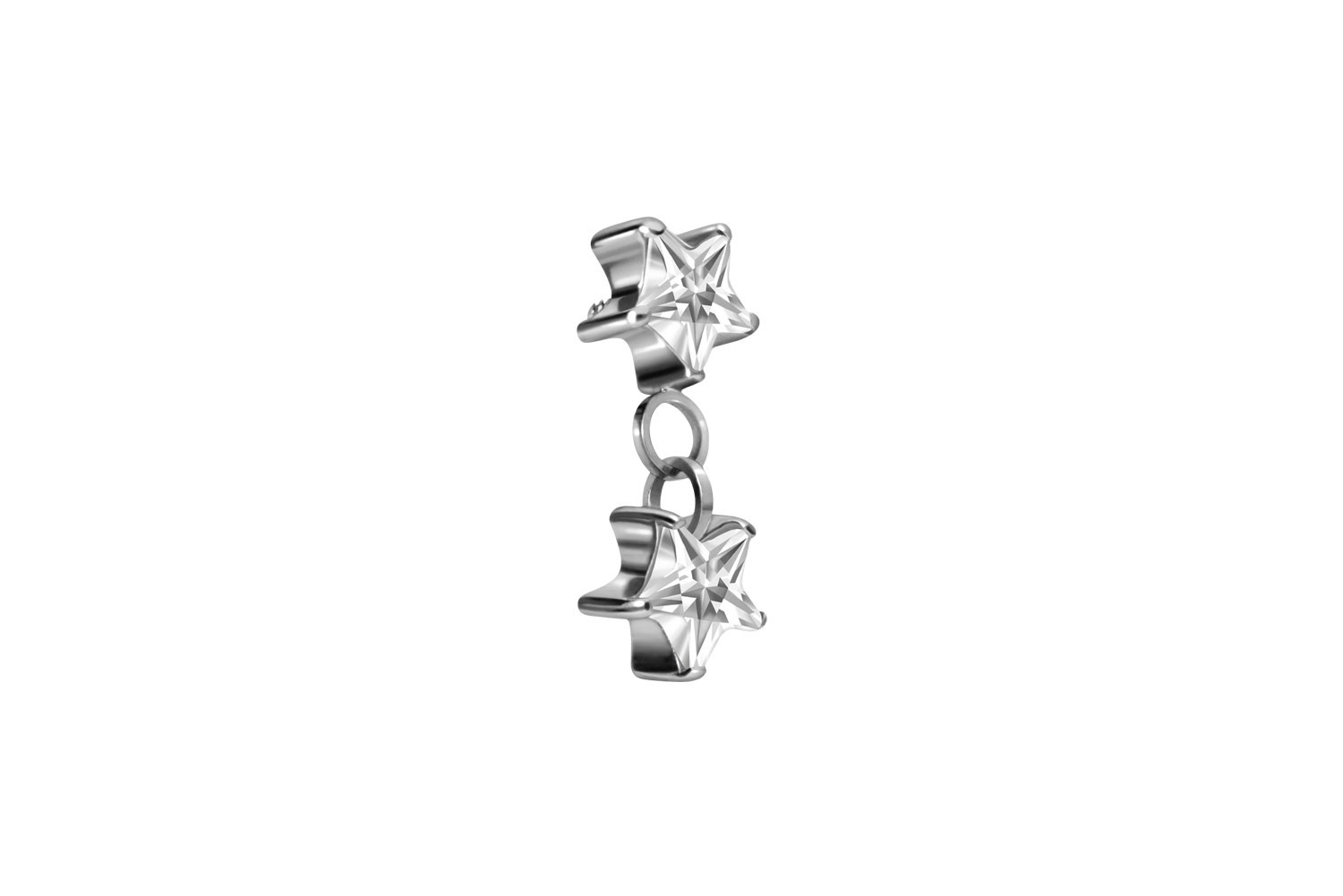 Titanium screw-in attachment with external thread 2 SETTED CRYSTAL STARS ++SALE++