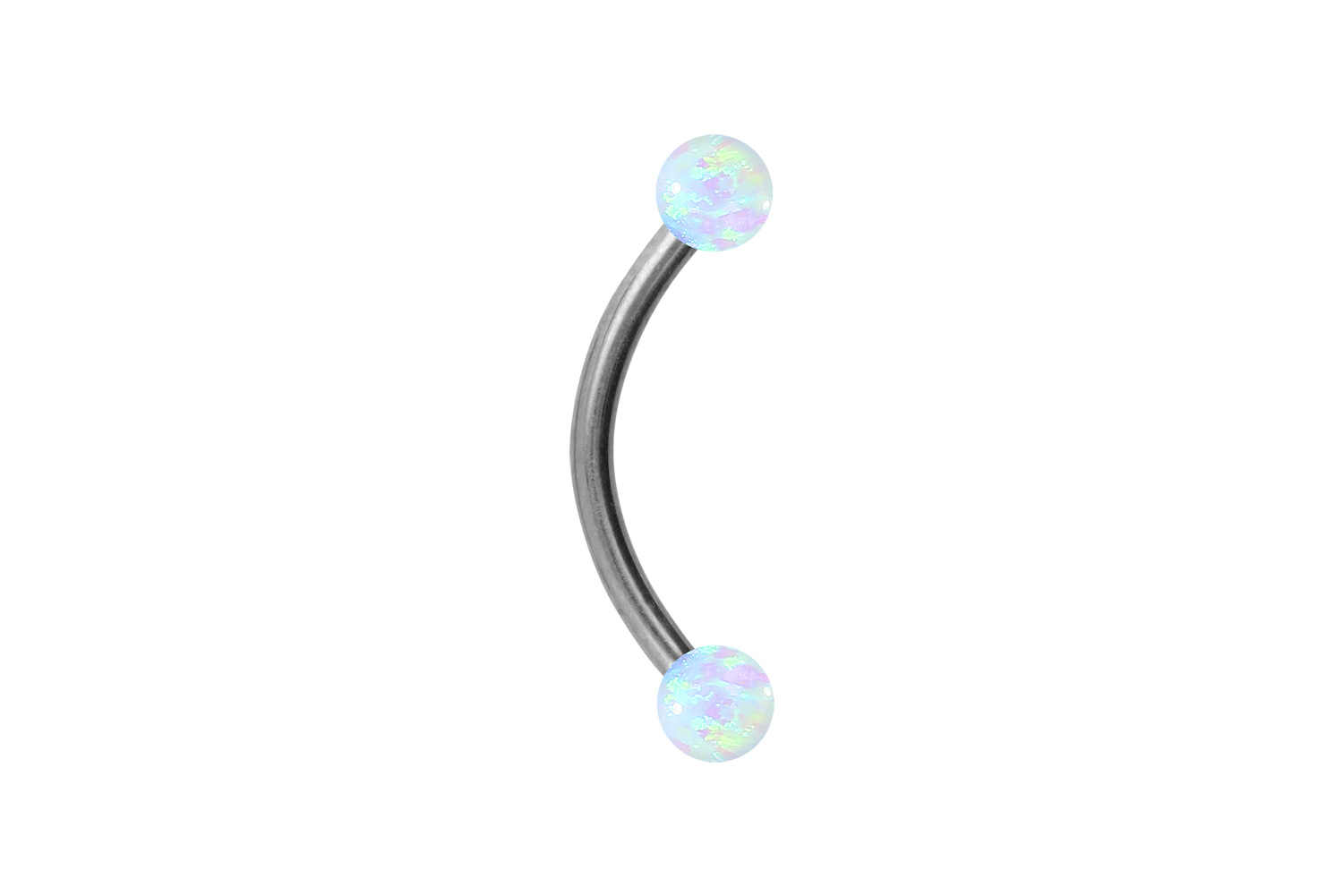 Surgical steel banana SYNTHETIC OPAL