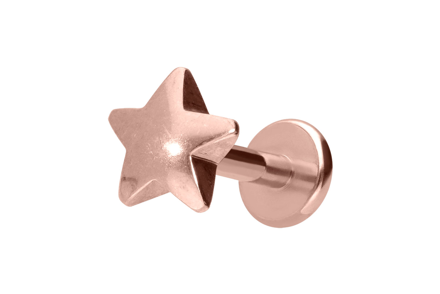 Titanium labret with internal thread STAR