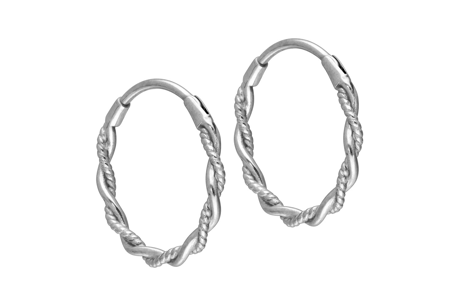 Surgical steel ear clicker creoles DOUBLE TWISTED