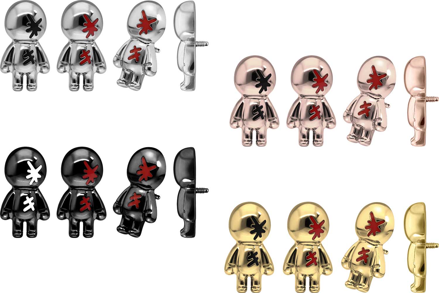 Titanium screw-in attachment with external thread DOLL