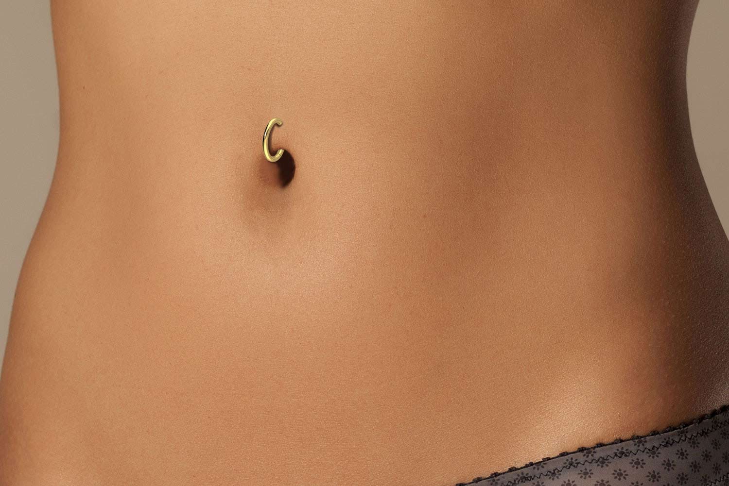 Titanium belly button clicker OVAL