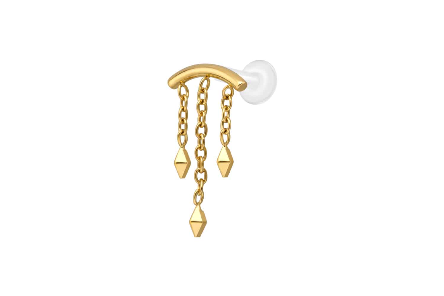 PTFE Labret mit Innengewinde + Titan-Aufsatz WINDSPIEL