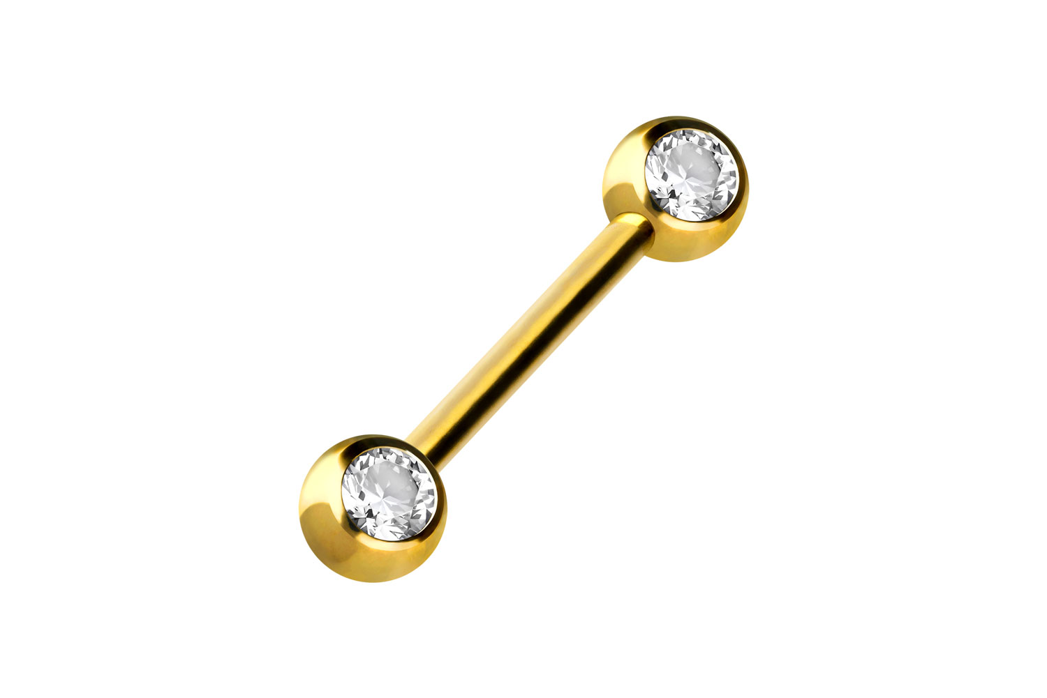 Surgical steel barbell LATERAL CRYSTALS