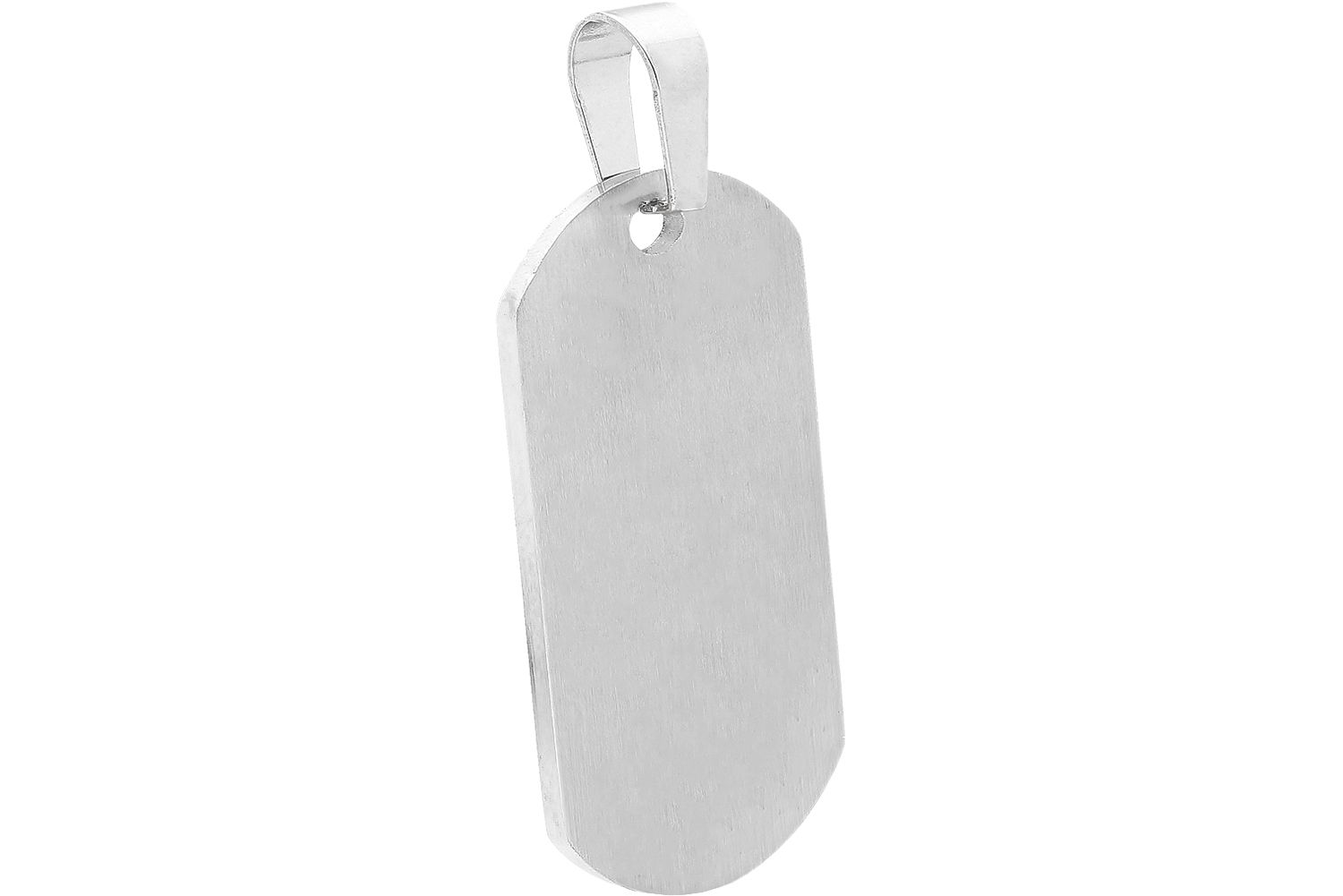 Stainless steel dog tag highly polished / matt