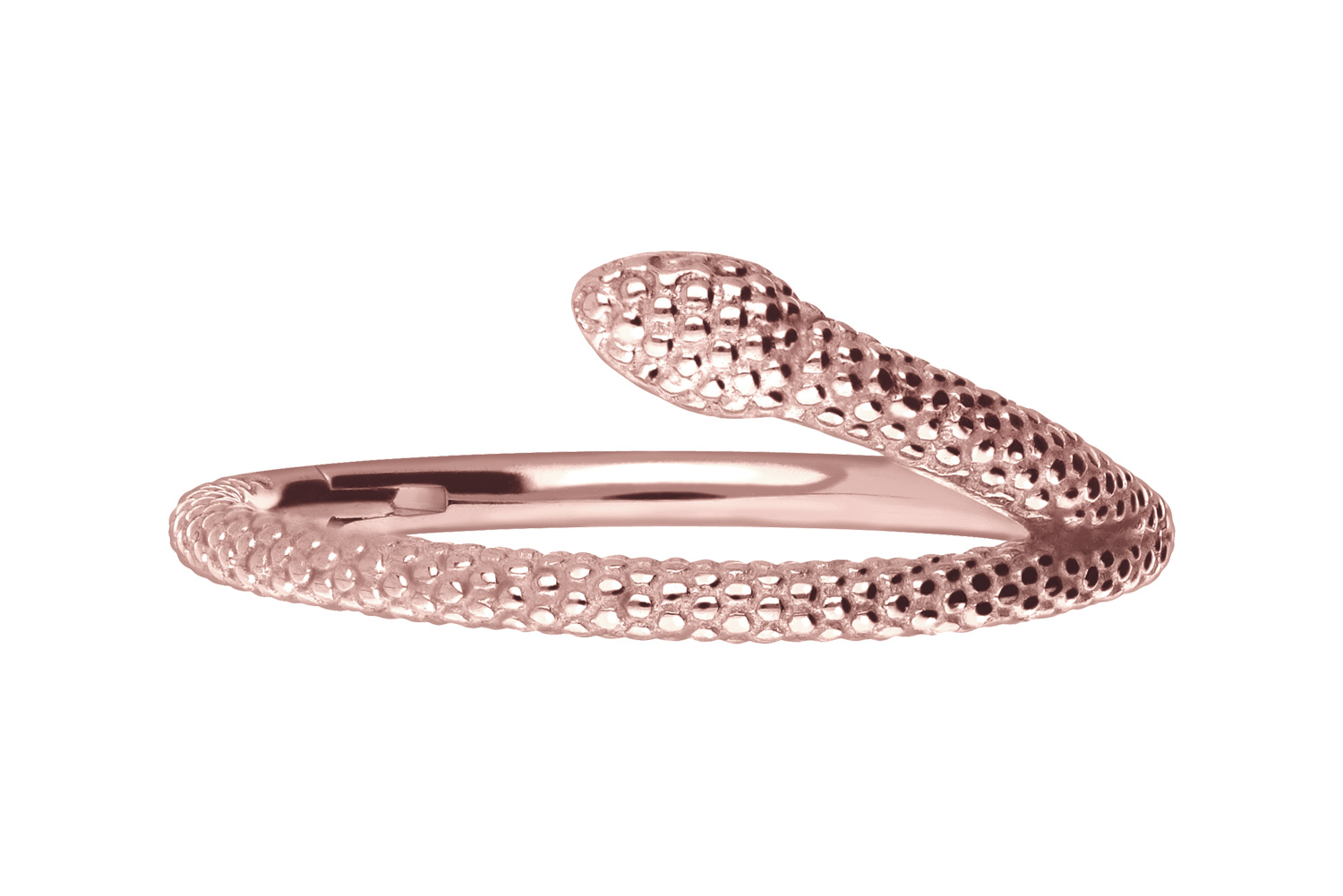 Surgical steel segment ring clicker SNAKE