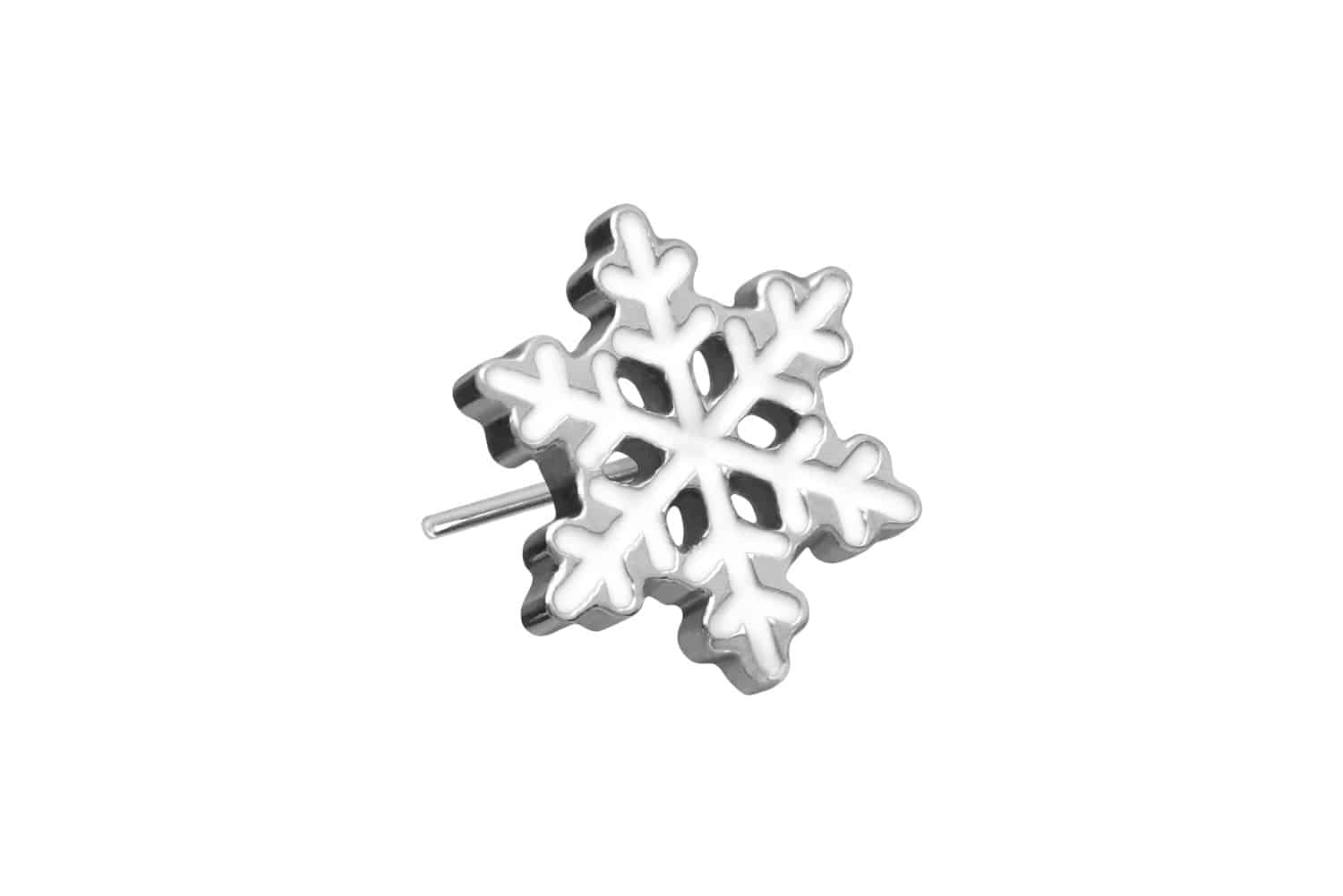 Titanium attachment with push pin SNOWFLAKE