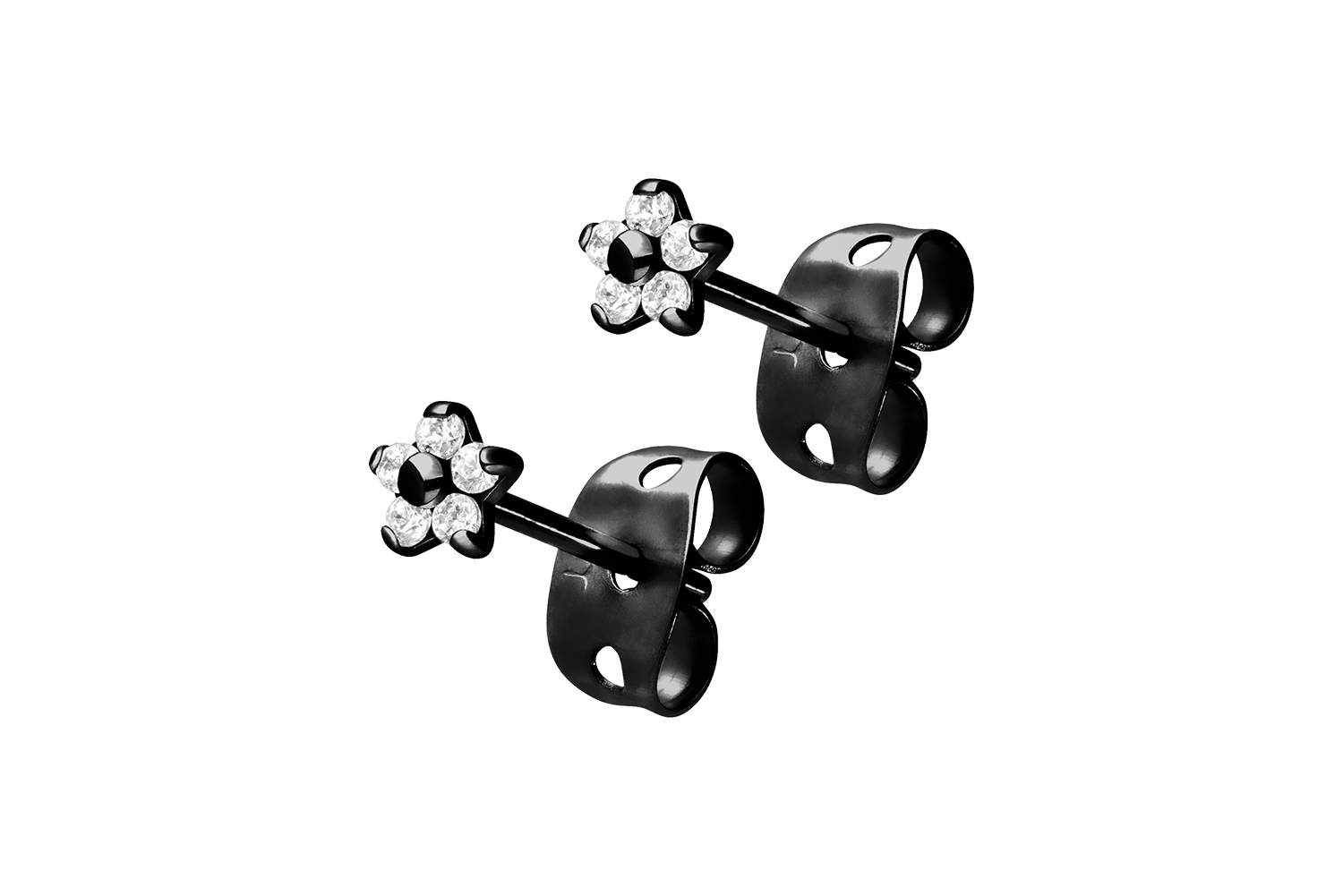 Titan Ohrstecker KRISTALLBLUME
