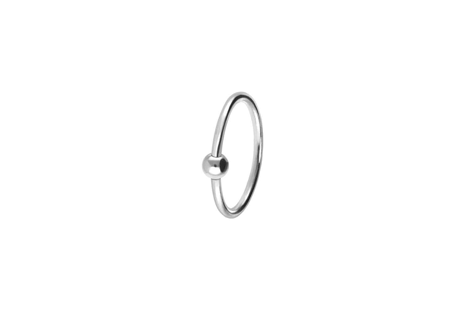925 silver nose ring BALL - bendable