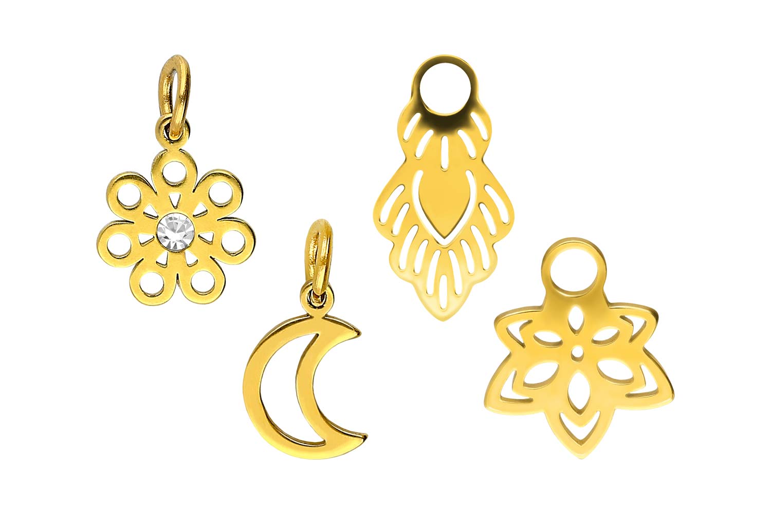 SET Surgical steel pendant for clickers MIX