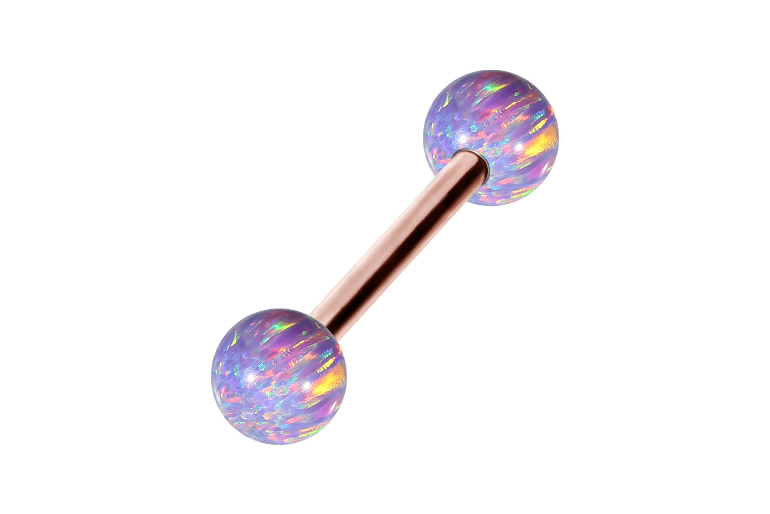 Surgical steel barbell SYNTHETIC OPALS