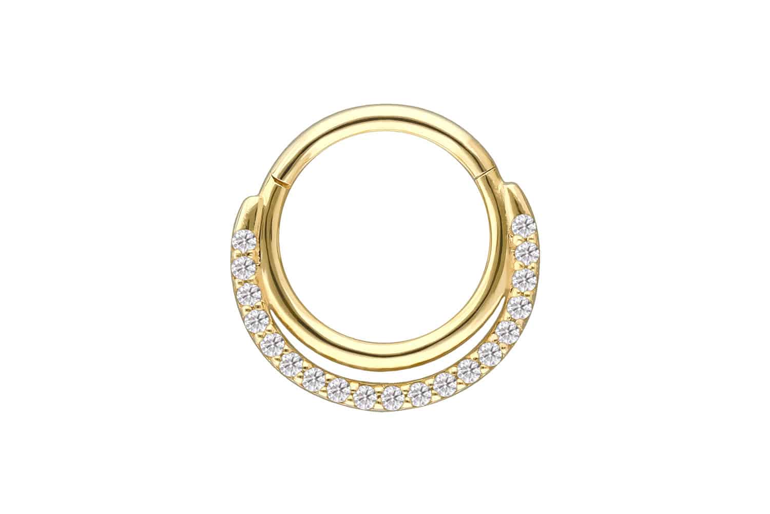 18 carat gold segment ring clicker SET MOISSANITES + 2 RINGS 18 carat gold segment ring clicker SET MOISSANITES + 2 RINGS