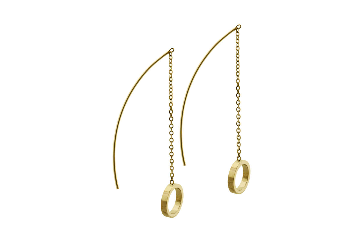 Surgical steel earrings chain CIRCLE ++SALE++