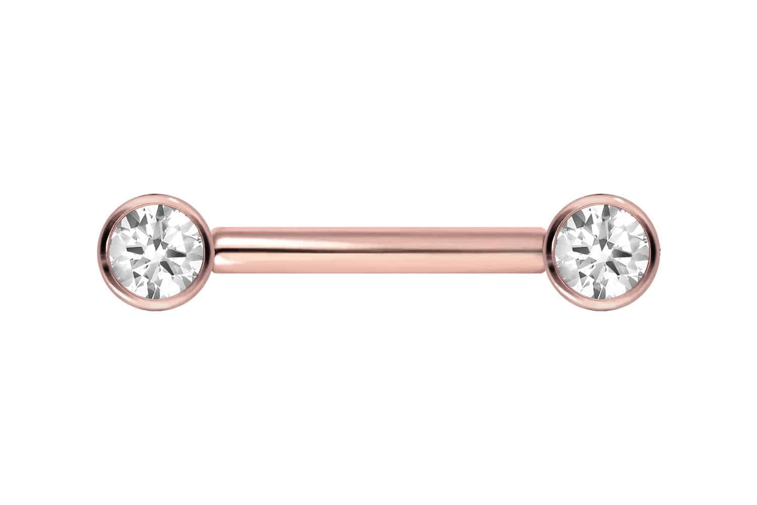 Titanium barbell with push fit CRYSTAL