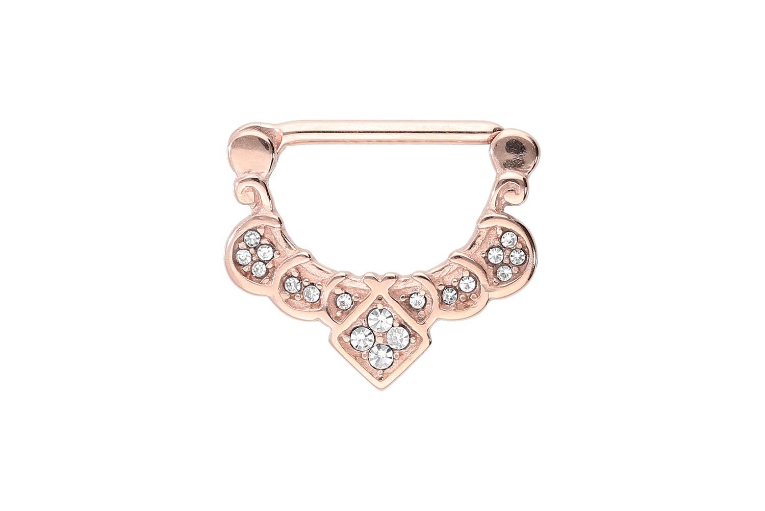 Surgical steel nipple piercing clicker ORIENTAL DESIGN ++SALE++