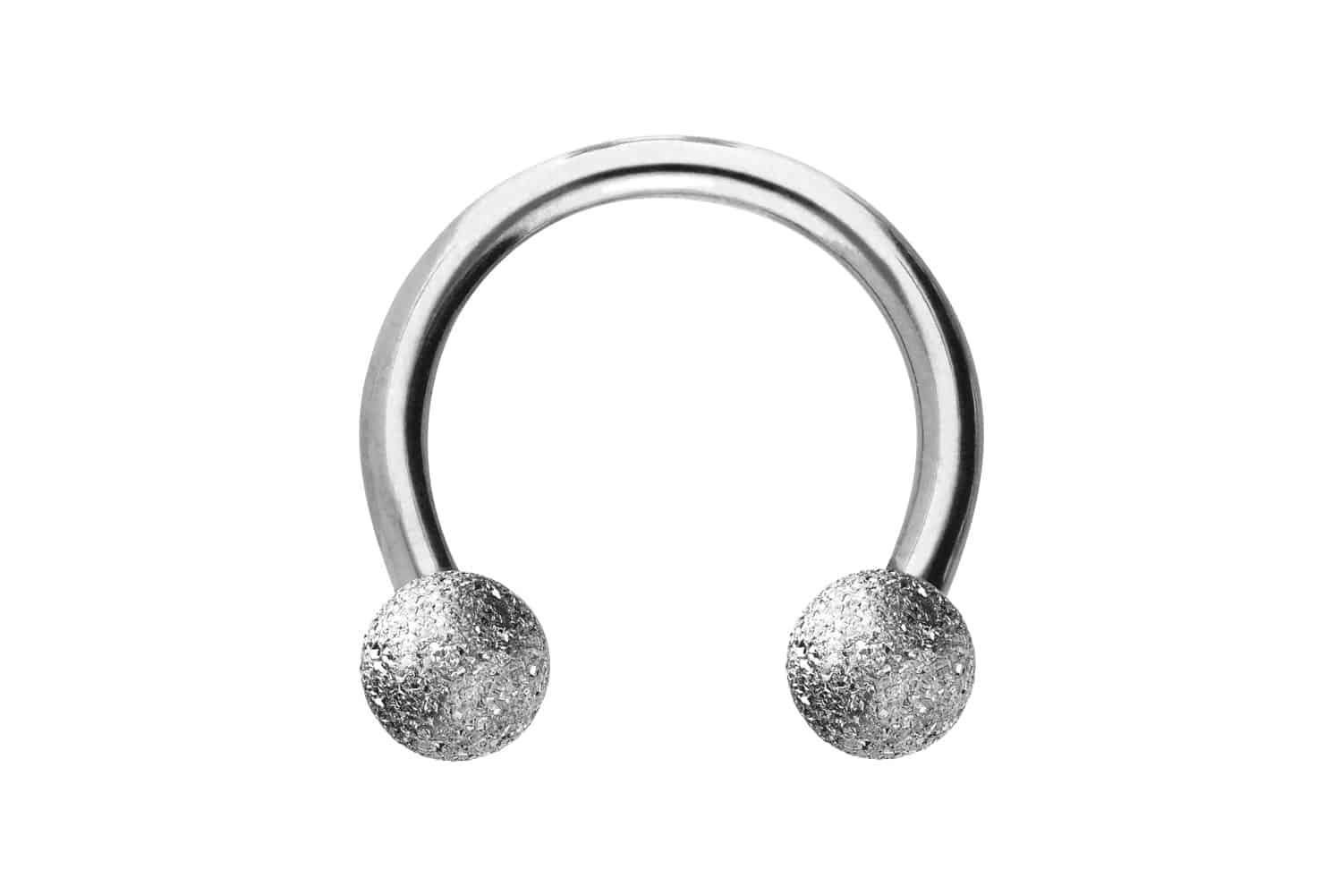 Surgical steel circular barbell DIAMOND LOOK