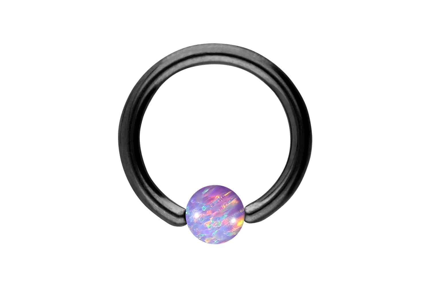 Surgical steel ball closure ring SYNTHETIC OPAL