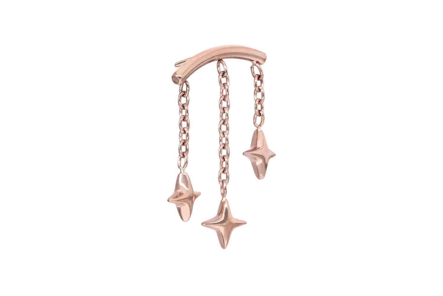 Titanium attachment with push pin ARCH + 3 STARS