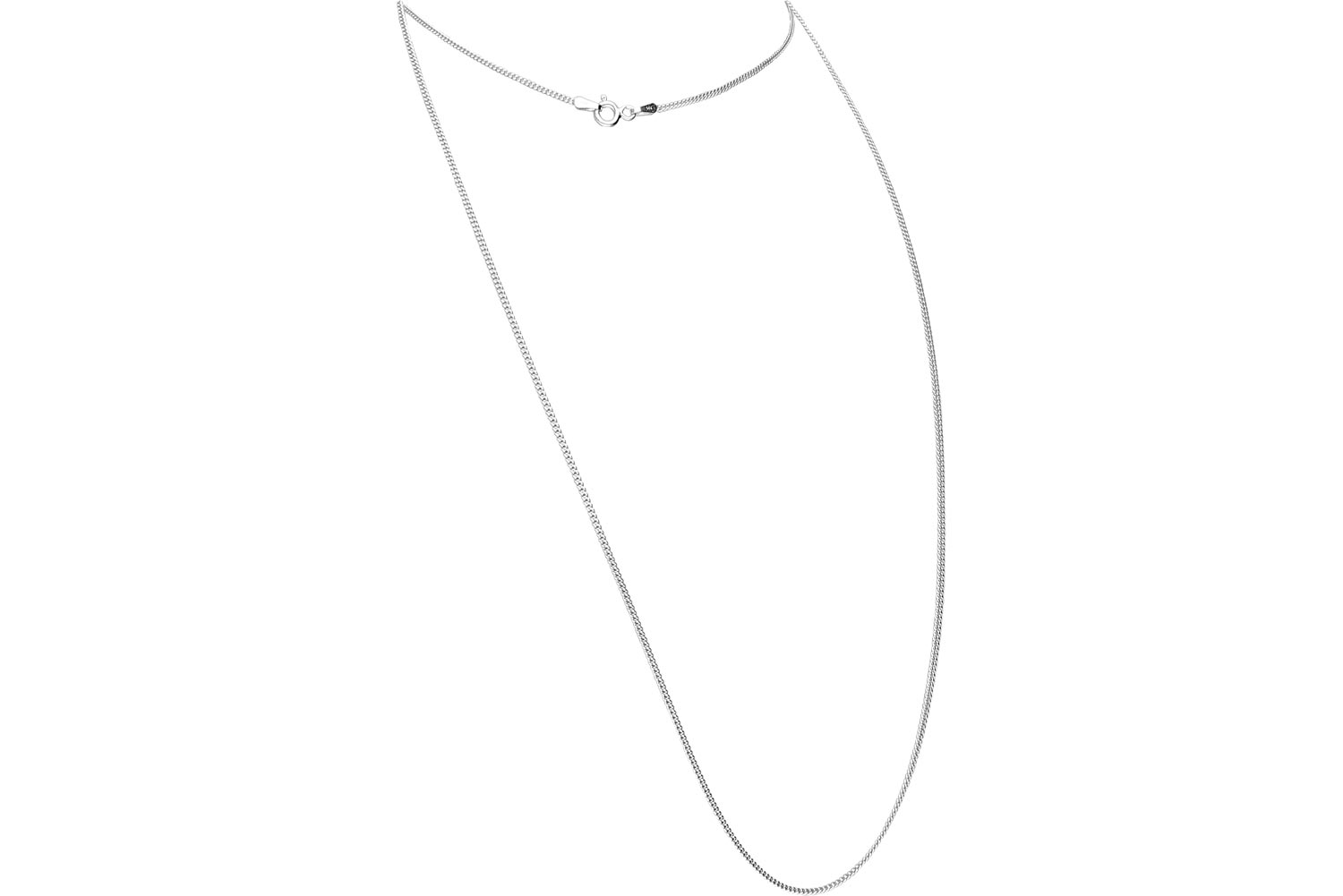 925 silver curb chain rhodium-plated