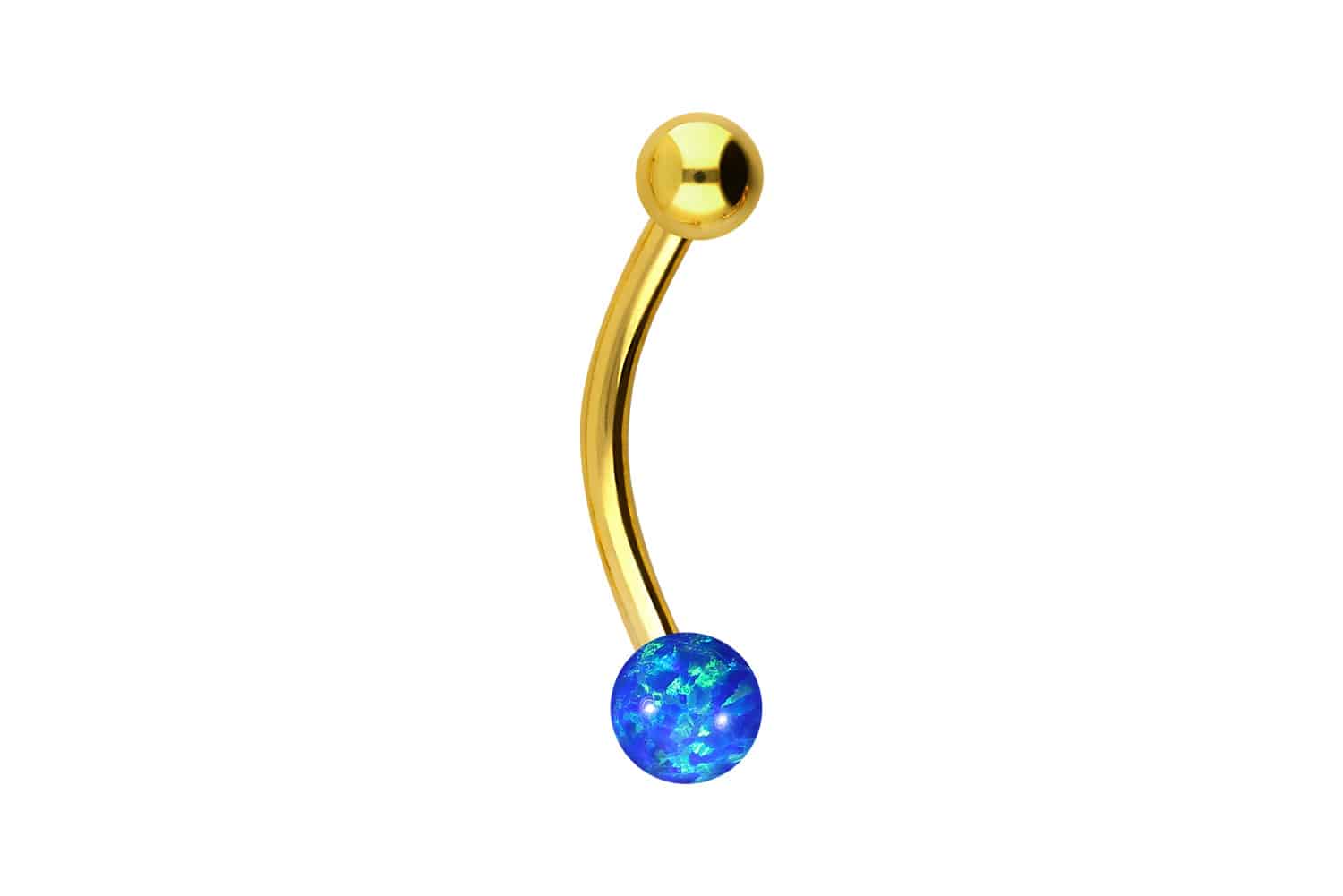 Titanium mini bananabell SYNTHETIC OPAL + TITANIUM BALL