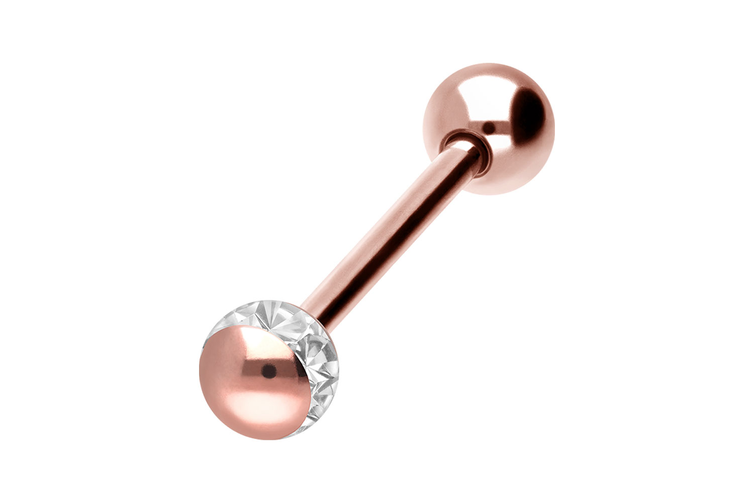 Surgical steel barbell EPOXY RING + SURGICAL STEEL BALL