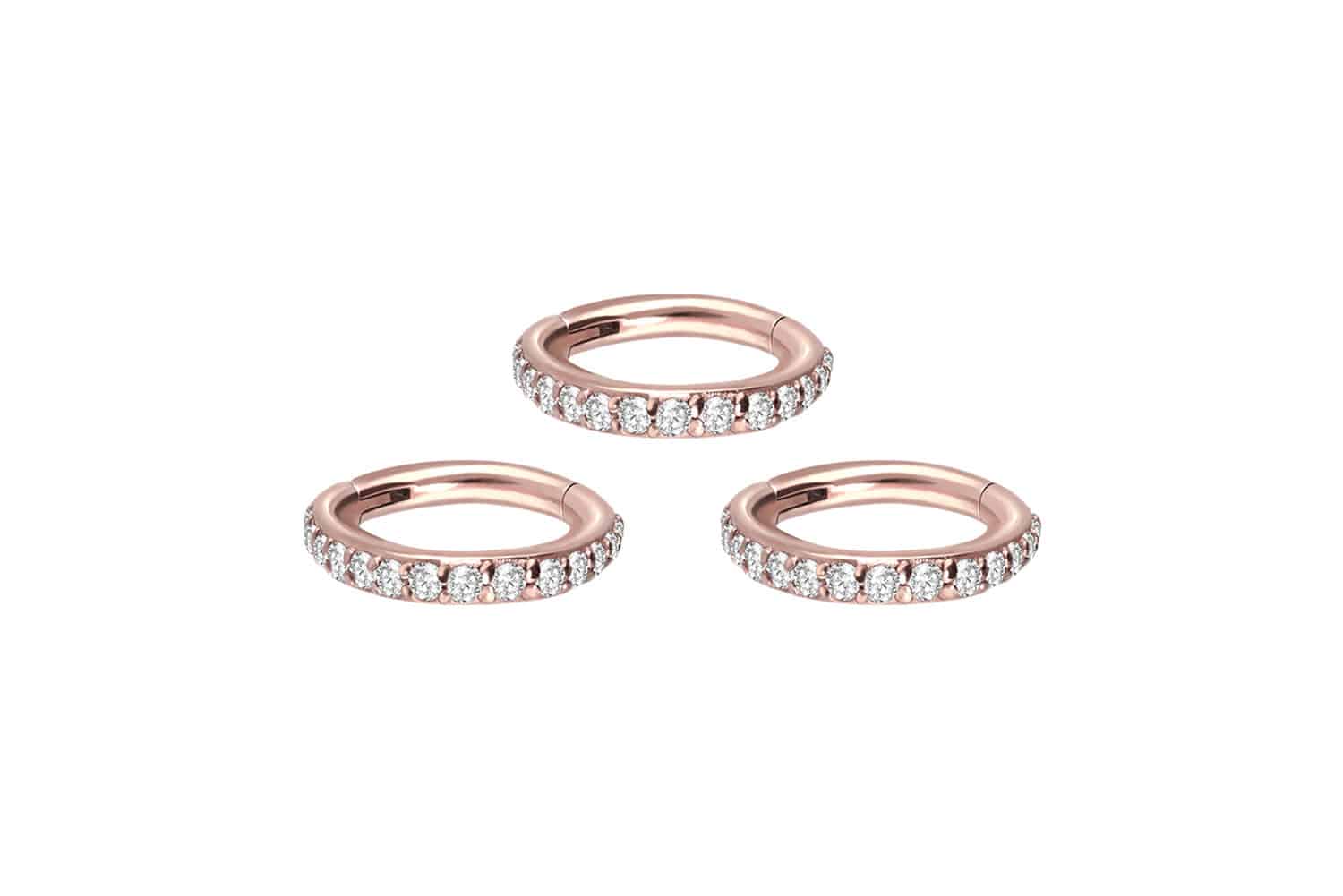SET Chirurgenstahl Segmentring Clicker EINGEFASSTE KRISTALLE ++Neues Design++ SET Chirurgenstahl Segmentring Clicker EINGEFASSTE KRISTALLE ++Neues Design++