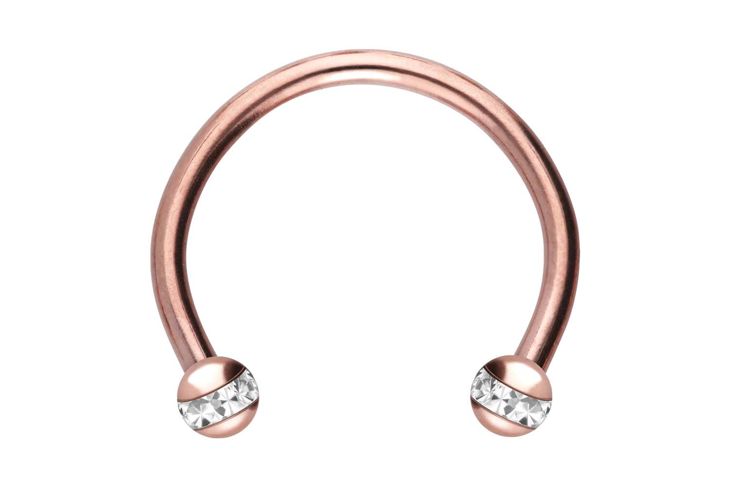 Chirurgenstahl Hufeisenring EPOXY-RING-KUGELN