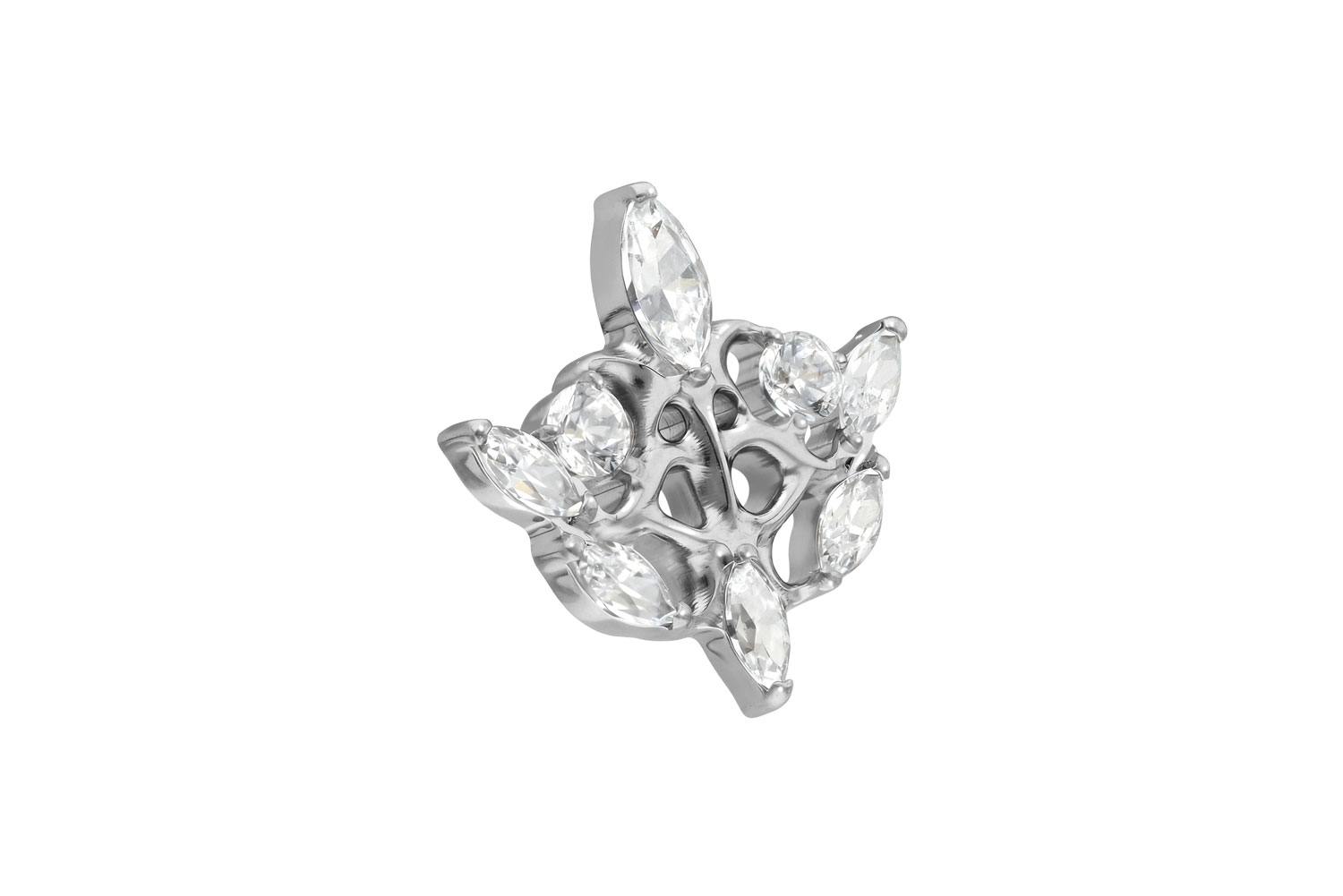 Titanium screw-in attachment with external thread GOTHIC DESIGN