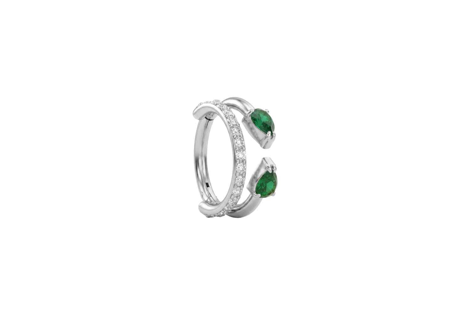 Titan Segmentring Clicker 2 RINGE + KRISTALLTROPFEN