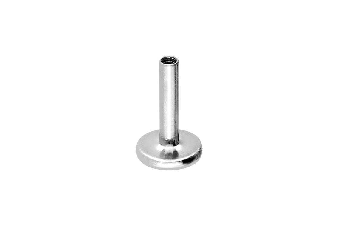 Titan Labret mit Innengewinde ohne Kugel
