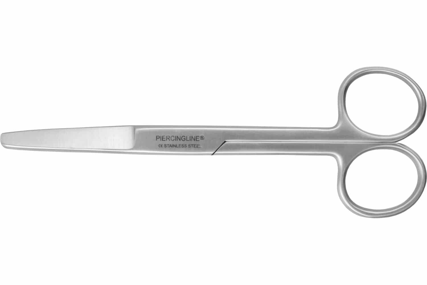 Stainless steel scissors with one flattened side