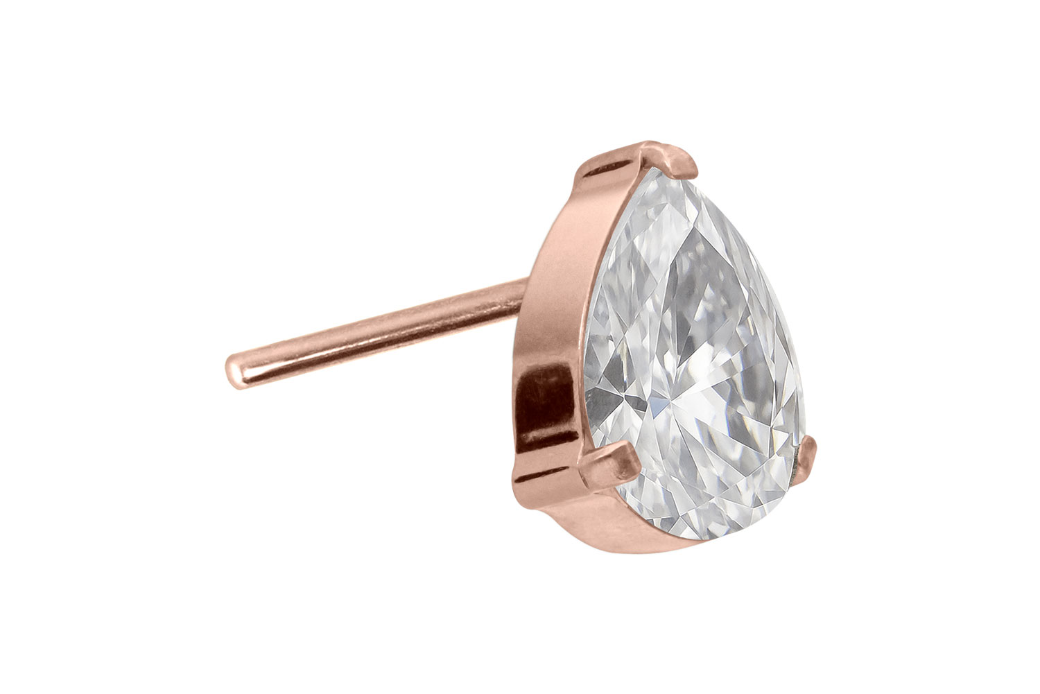 Titanium attachment with push pin CRYSTAL DROP