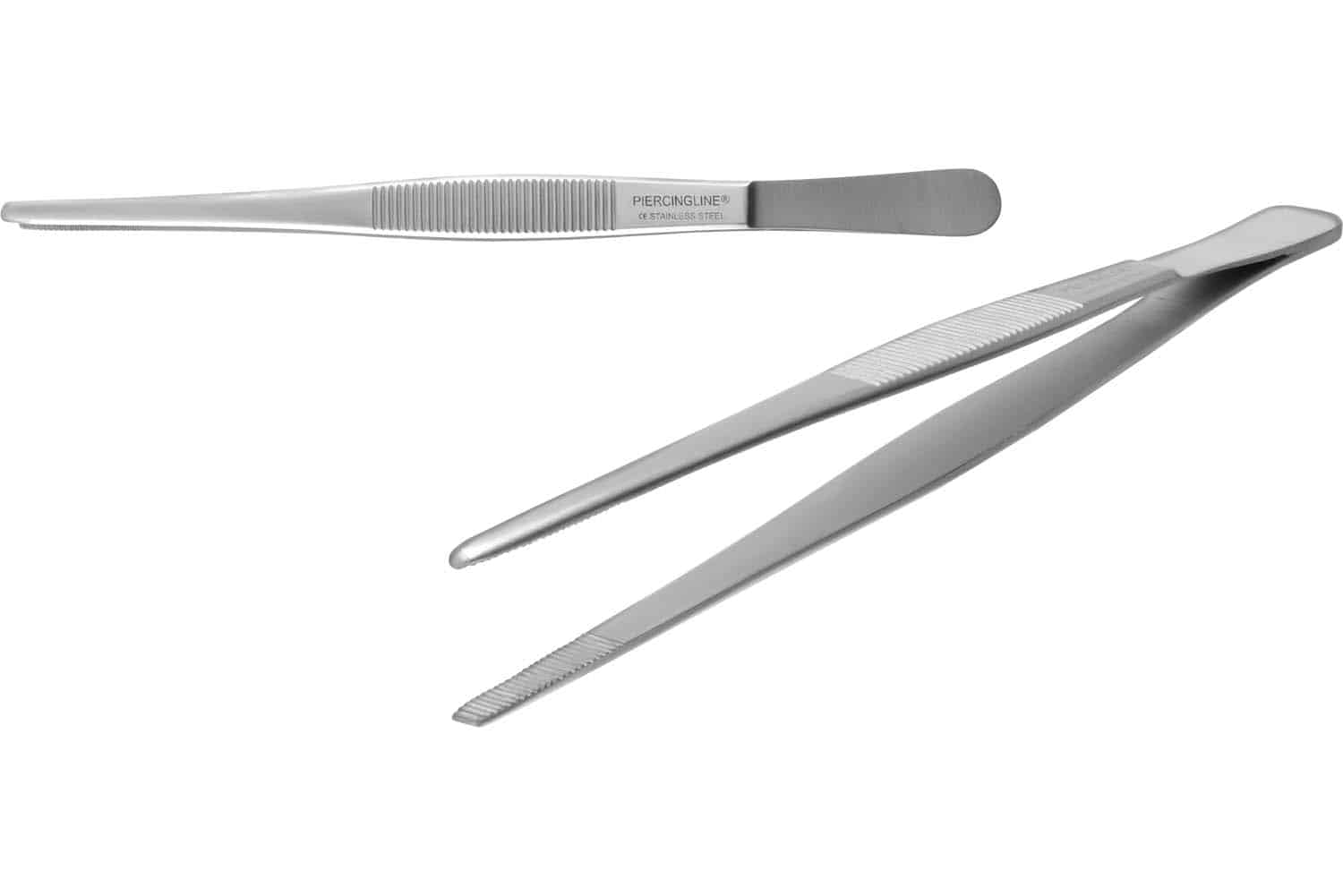 Stainless steel tweezers with crocodile serration