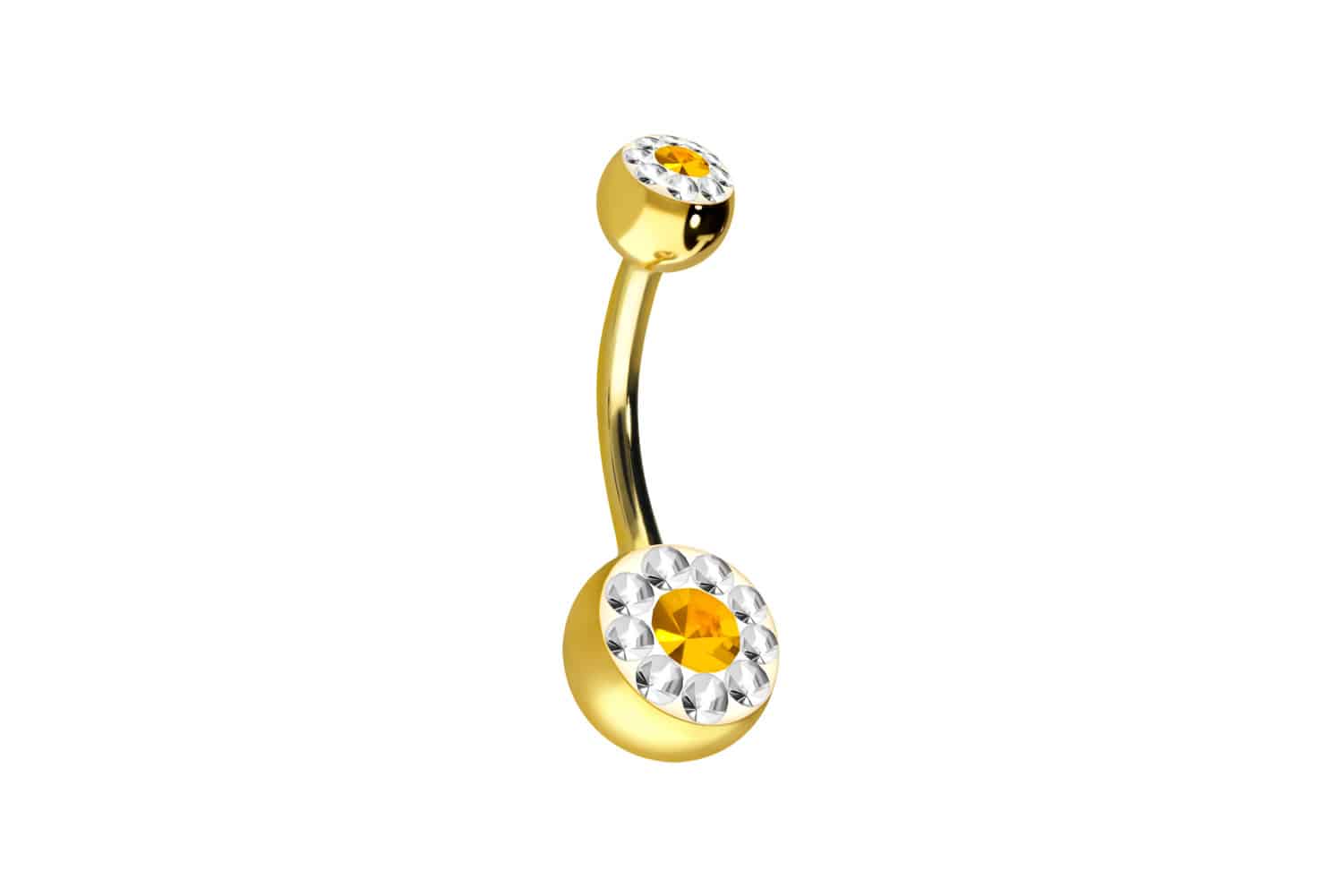 Surgical steel bananabell MULTI CRYSTAL