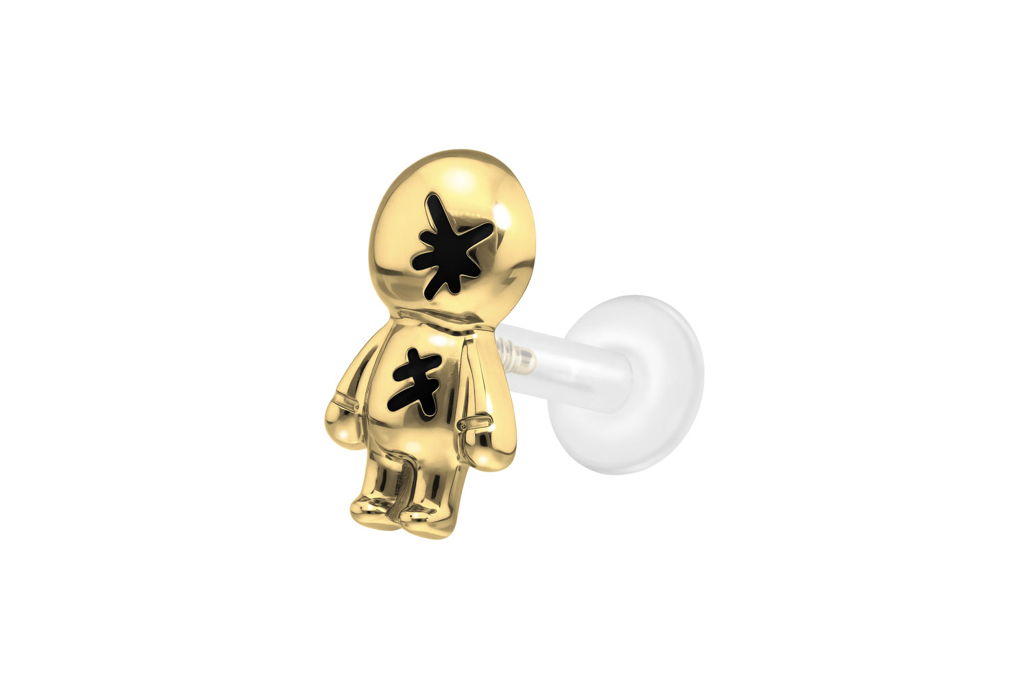 PTFE labret with internal thread + titanium attachment DOLL