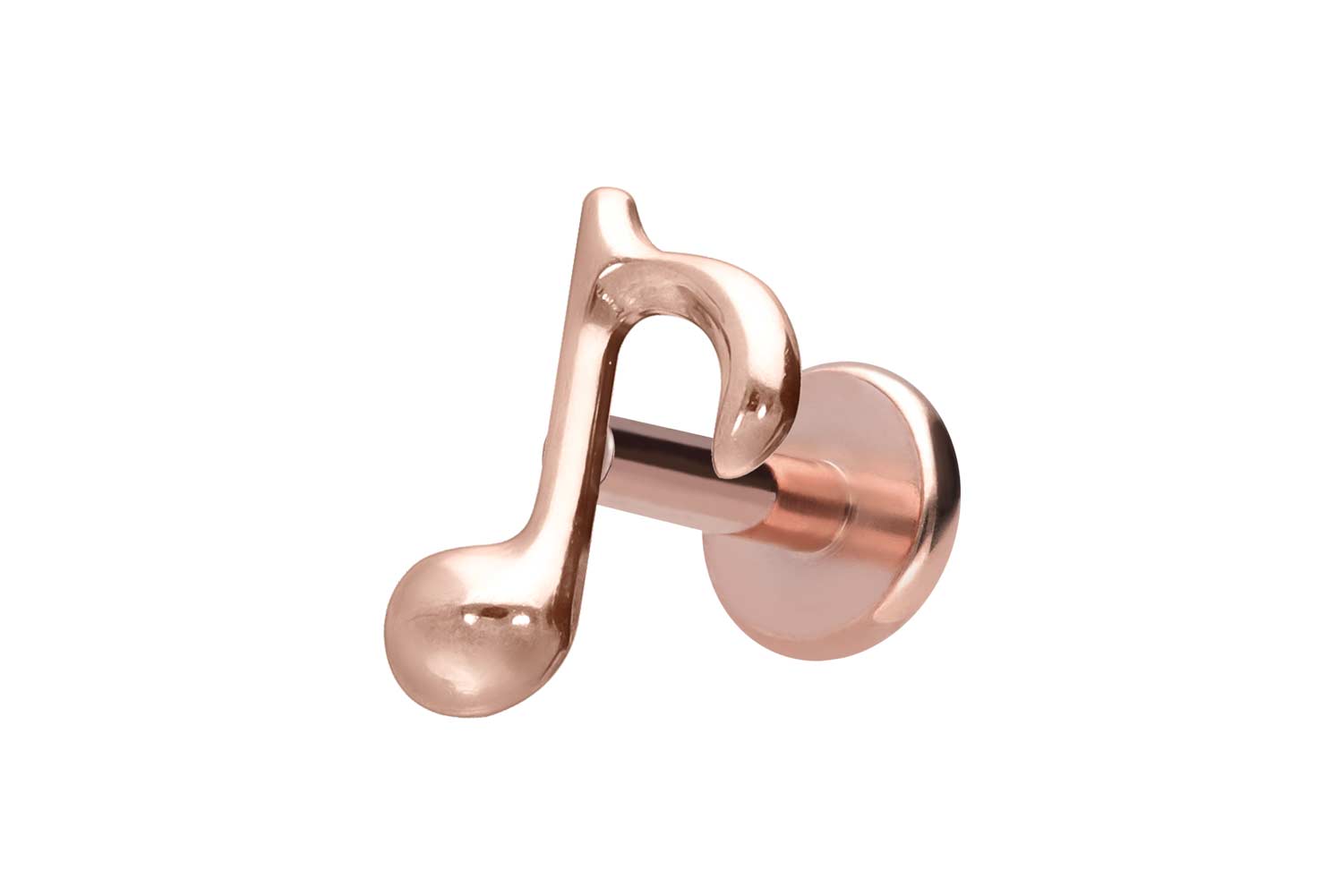 Titanium labret with internal thread EIGHTH NOTE