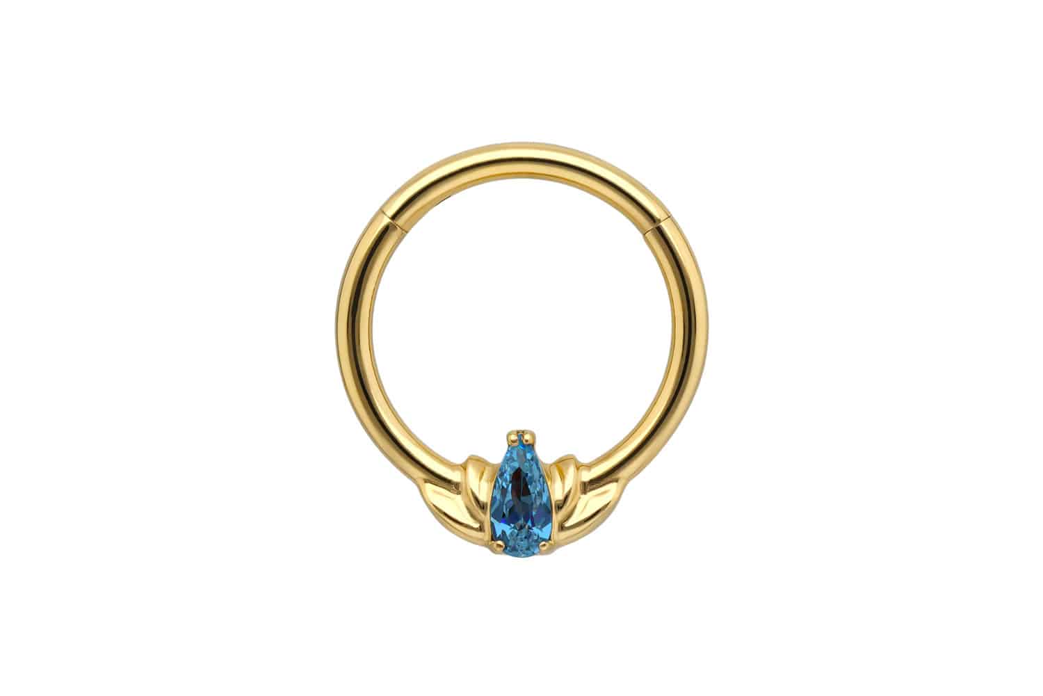 Titanium segment ring clicker LOTUS BLOSSOM