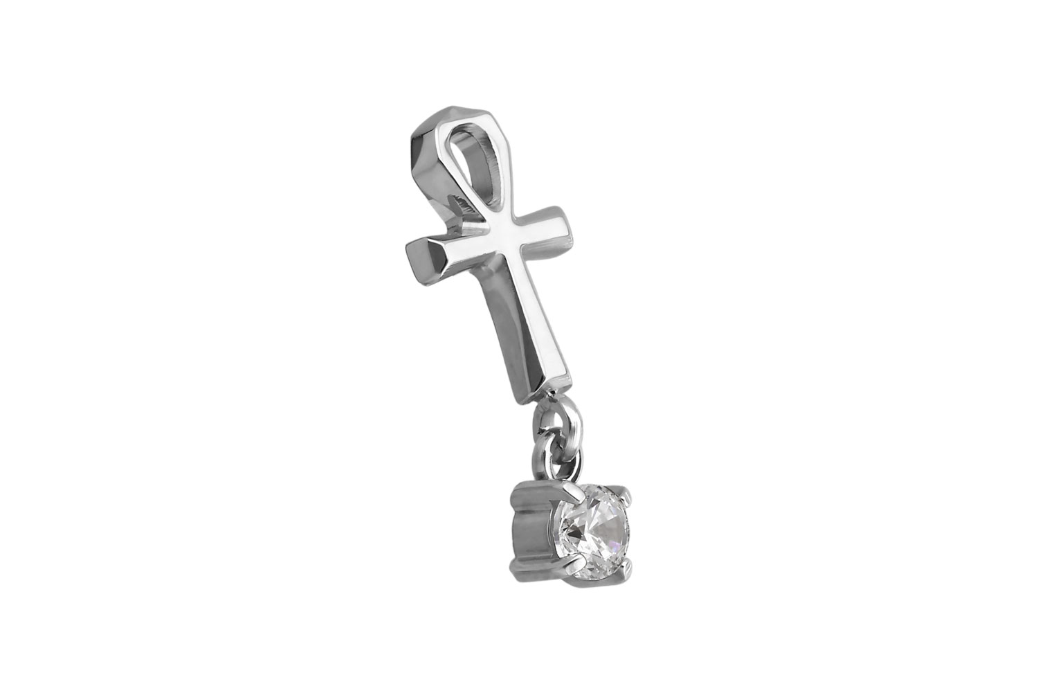 Titan Schraubaufsatz mit Außengewinde ANKH + KRISTALL