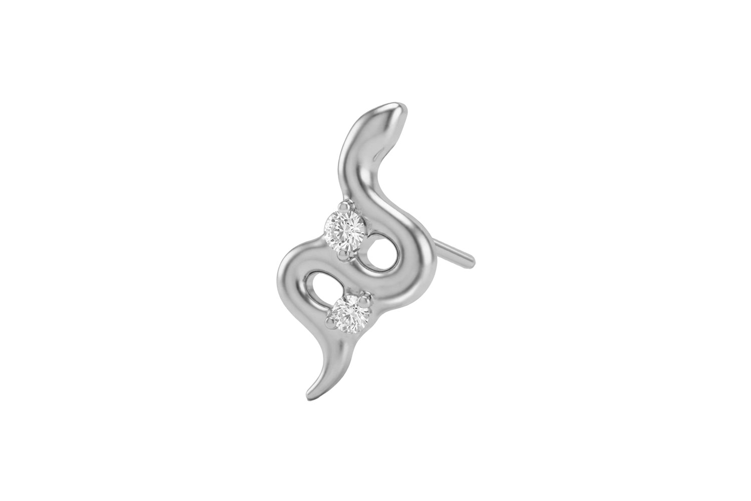 Titanium attachment with push pin SNAKE